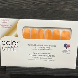 Color Street Vibrant Orange Nail Strips Nourish the need